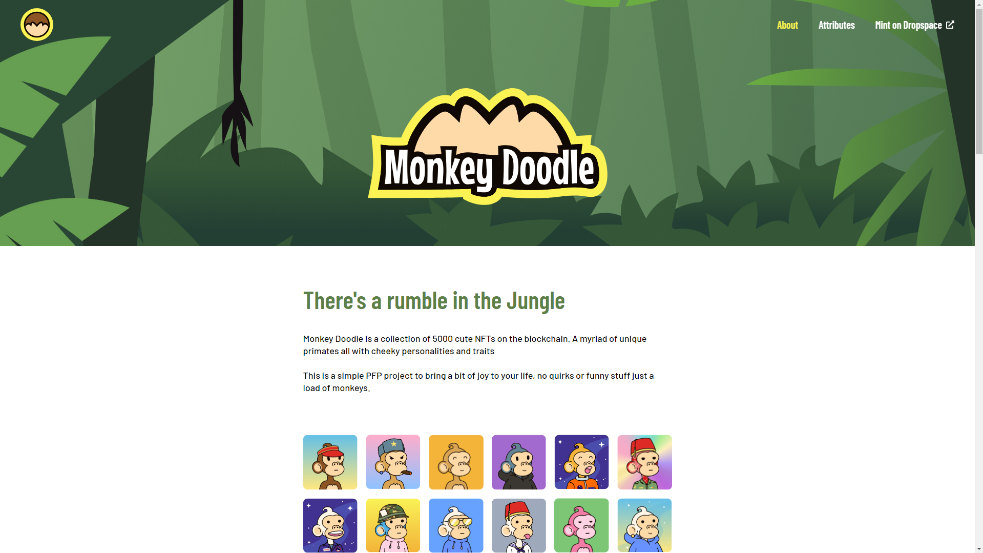 Home page of Monkey Doodle
